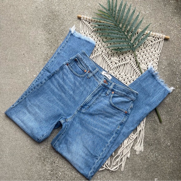 Madewell High Rise Frayed Hem Jeans Size 27 T - The Perfect Vintage Jean - Picture 1 of 7
